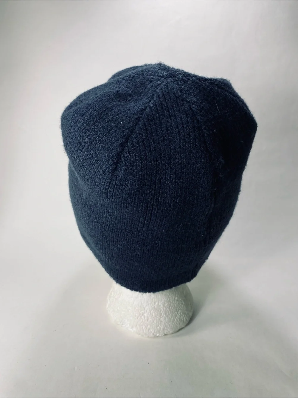 The North Face Jim Beanie Dark Blue Ribbed Fleece Lined Hat Beanie